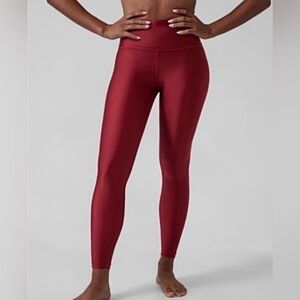 Athleta Elation Red Shine Tights Sz S